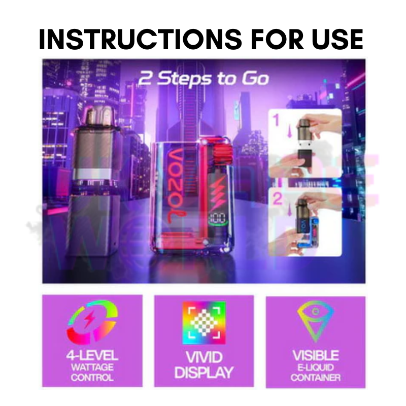 Pineapple Lemon Vozol 10000 10K Puff Vista Plug Kit
