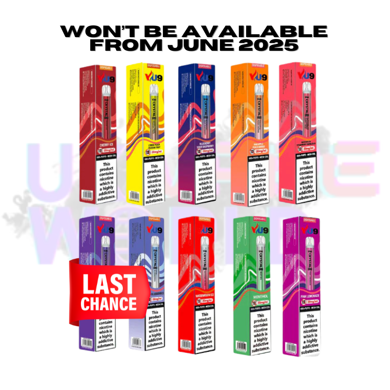 VU9 Crystal 600 Puff - CLEARANCE £1.59 EACH