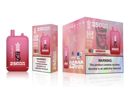 Bang King 25000 Puffs - 46mL Dual Tank (0% to 5% Nicotine)  650mAh Battery 12 Flavors