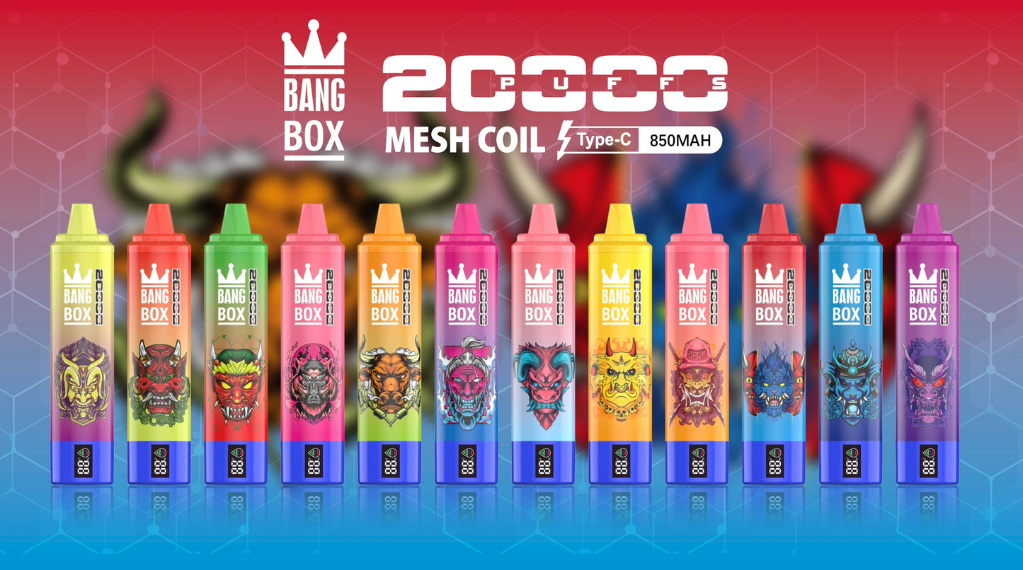 BANGBOX 20000 Puffs Disposable Vape Wholesale-850mAh Battery, 35ml E-liquid, Multiple Nicotine 12 Flavors