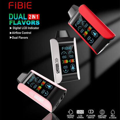 FIBIE 15000 Dual Flavors (Dual flavor switch Over 100,000 positive reviews)