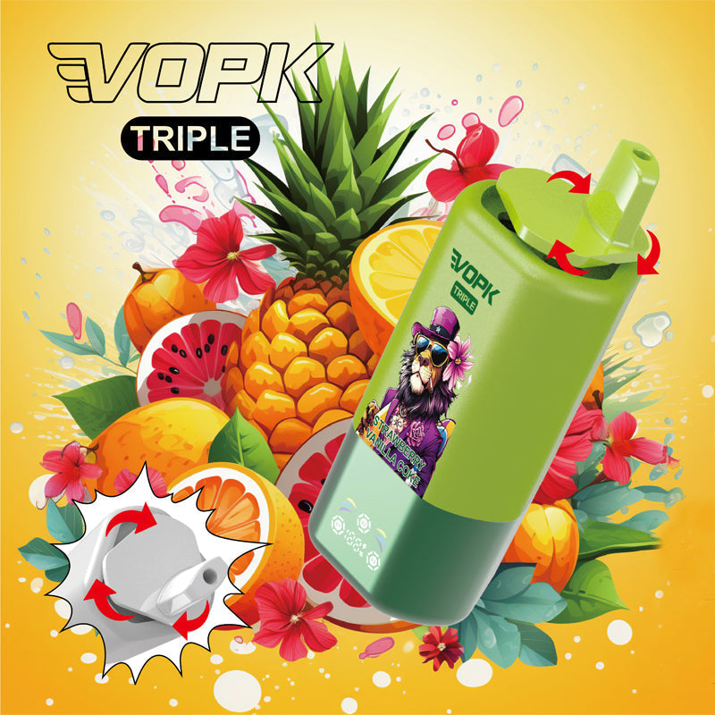 VOPK 3in1 60000 Puffs Disposable Vape Wholesale-650mAh battery, 54ml E-liquid,Multiple Nicotine 10 Flavors