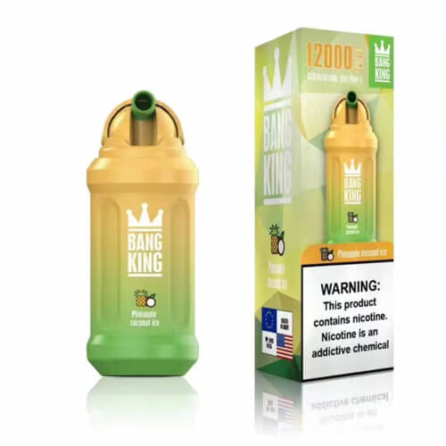 Bang King 12000 Puffs Disposable Vape(0% to 5% Nicotine)- 23ml E-Liquid, 850mAh Battery 20 Flavors