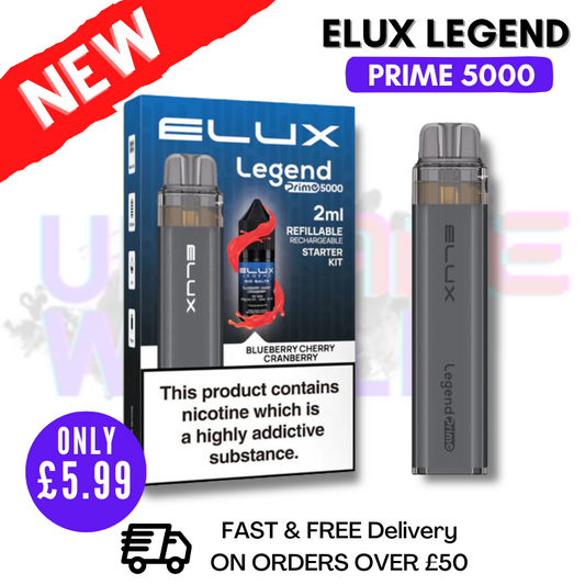 Blueberrry Cherry Cranberry Elux Legend PRIME 5000 Puff Kit