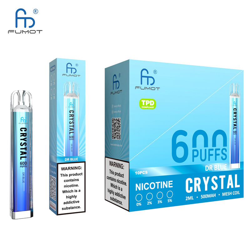 RandM Crystal 600 Puffs - 2ml, 5% Nic Salt, 12 Flavors, Rechargeable