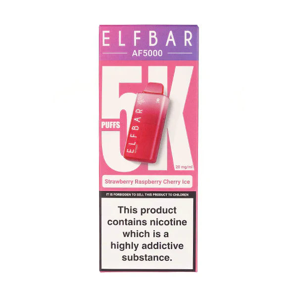 Elf Bar AF5000 Disposable Vape Up To 5000 Puffs 2ml Prefilled E-Liquid 10ml Refill Container