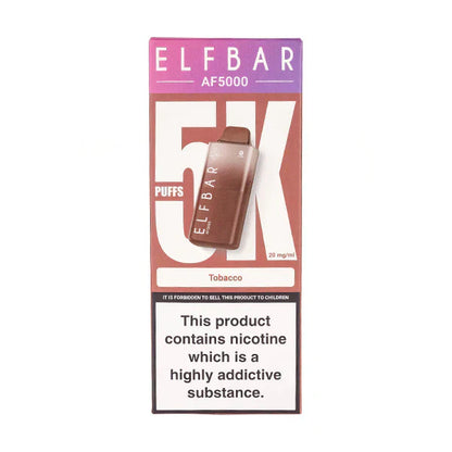 Elf Bar AF5000 Disposable Vape Up To 5000 Puffs 2ml Prefilled E-Liquid 10ml Refill Container