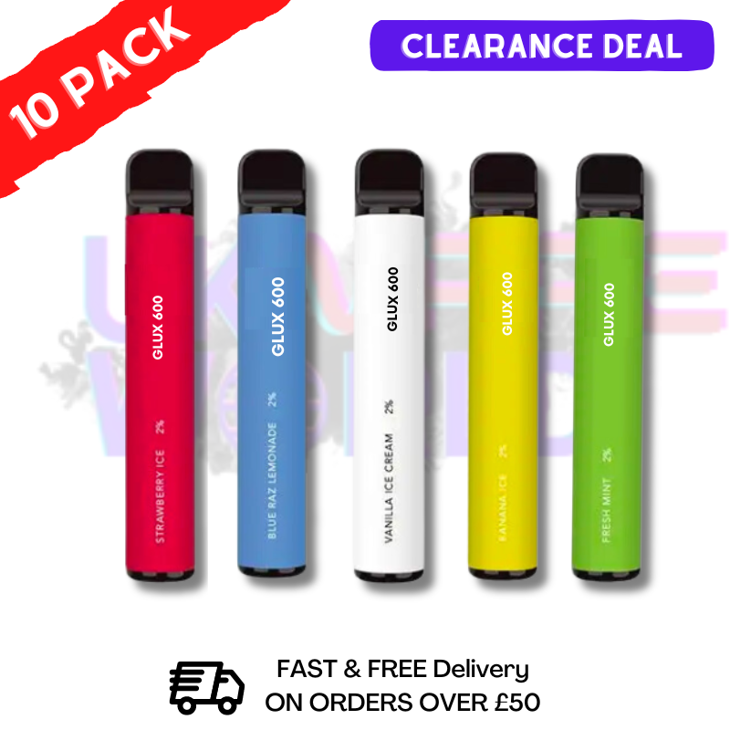 GLUX 600 puff MINI Bar - Mixed Box Of 10