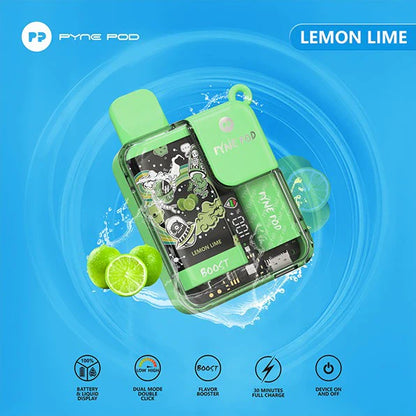 PACK OF 5 PC OFFER - Pynepod 8500 Puffs Disposable Vape 16 Flavors 20mg Nico 2ML Battery Display 550mAh battery