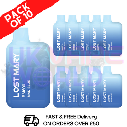 Mad Blue Lost Mary 600 Puff Bars Pack Of 10