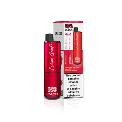 IVG 2400  MULTI FLAVOUR EDITION Disposable Vape lodging 4 x 2ml units 20 mg TPD
