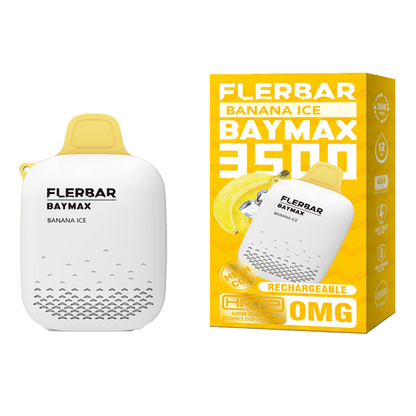 Pack of 5 FLERBAR BAYMAX 3500 DISPOSABLE POD DEVICE 0MG nic with Best New flavours