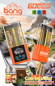 Bang 60K Refillable 2-in-1 Disposable Vape – 60,000 Puffs | Dual Flavor | Refill Kit Compatible
