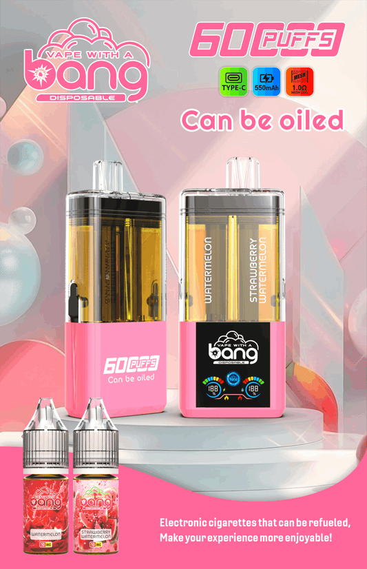 Bang 60K Refillable 2-in-1 Disposable Vape – 60,000 Puffs | Dual Flavor | Refill Kit Compatible