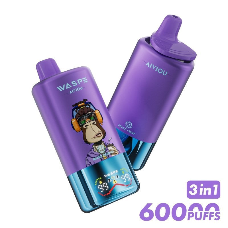 WASPE 60K 3-in-1 Triple Flavor Disposable Vape 54ml 5%