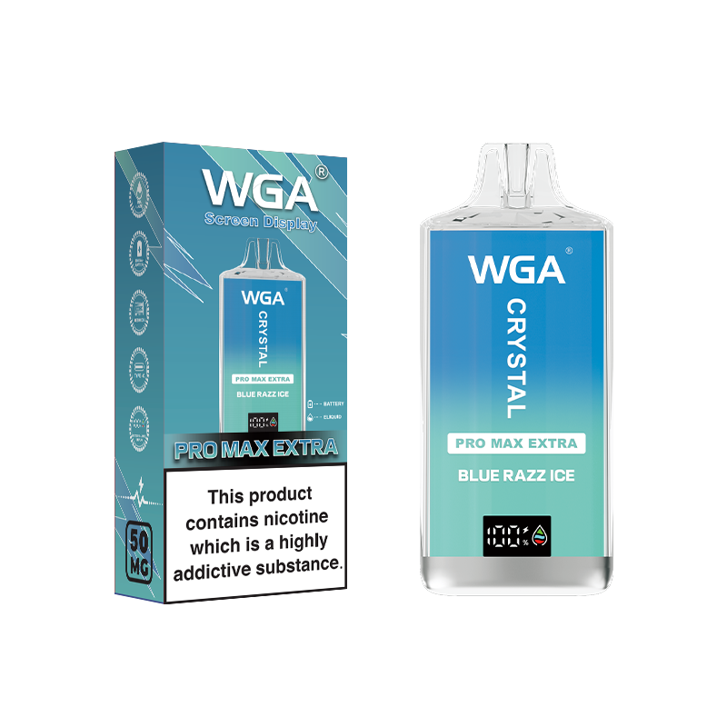 WGA Crystal Pro Max Extra 15000  Puffs Disposable Vape-650mAh Battery, 25ml E-liquid, Multiple Nicotine 15 Flavors