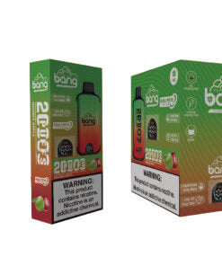 Bang 20000 Puffs LED Display Disposable Vape Bang King Double Crystal 20000 Puffs Vape 20K Disposable Vape Pen E Cigarette Prefilled-650mAh Battery, 25ml E-liquid, Multiple Nicotine 12 Flavors