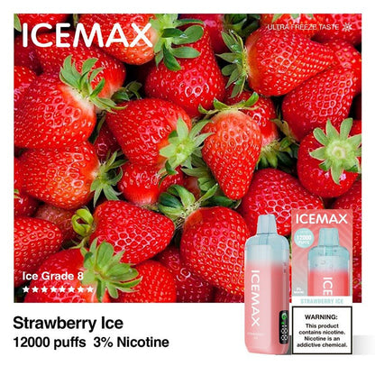 Ice Max 12000 Puffs 12K Disposable Vape 10ml 3%   High in ice and low in sweetness, with consistent quality