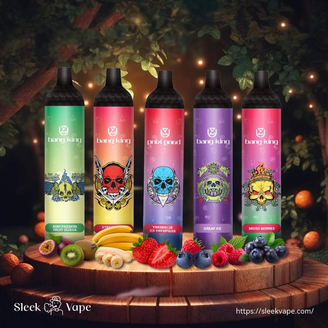 UZY Bang King 6000 puffs 0% 2% 3% 5% Nicotine Rechargeable Disposable Pod-850mAh Battery, 40ml E-liquid, Multiple Nicotine 12 Flavors